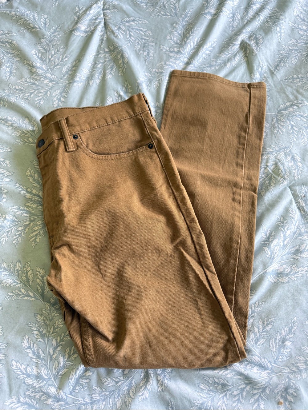 Men's Brown Slim Fit Cotton Pants